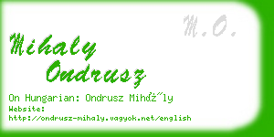 mihaly ondrusz business card